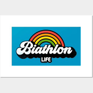 Groovy Rainbow Biathlon Life Posters and Art